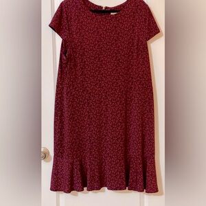 Michael Kors Women's Red & Blue Paisley Print Short Sleeve Sheath Dress